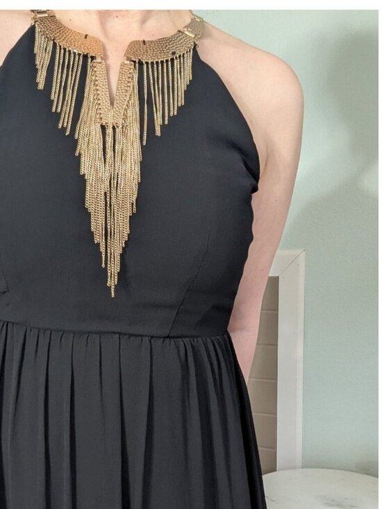 H&M Dresses & Skirts - NWT H&M Studio Black Flowy Chiffon Maxi Dress Size 8